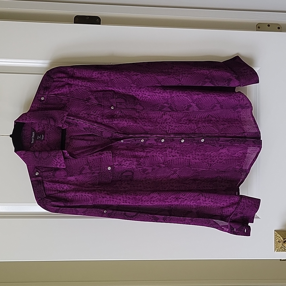 White Black Market silk blouse